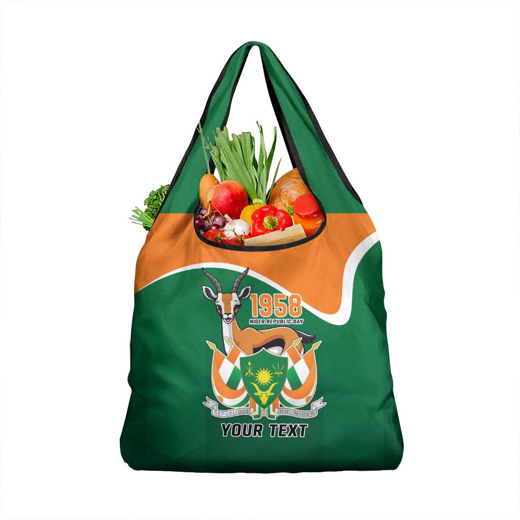 Niger Republic Day Personalized Grocery Bag Fraternite Travail Progres