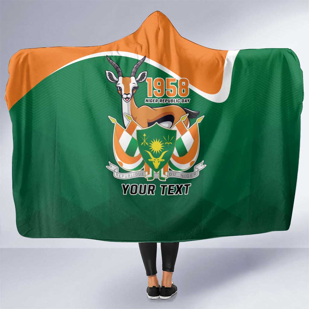 Niger Republic Day Personalized Hooded Blanket Fraternite Travail Progres