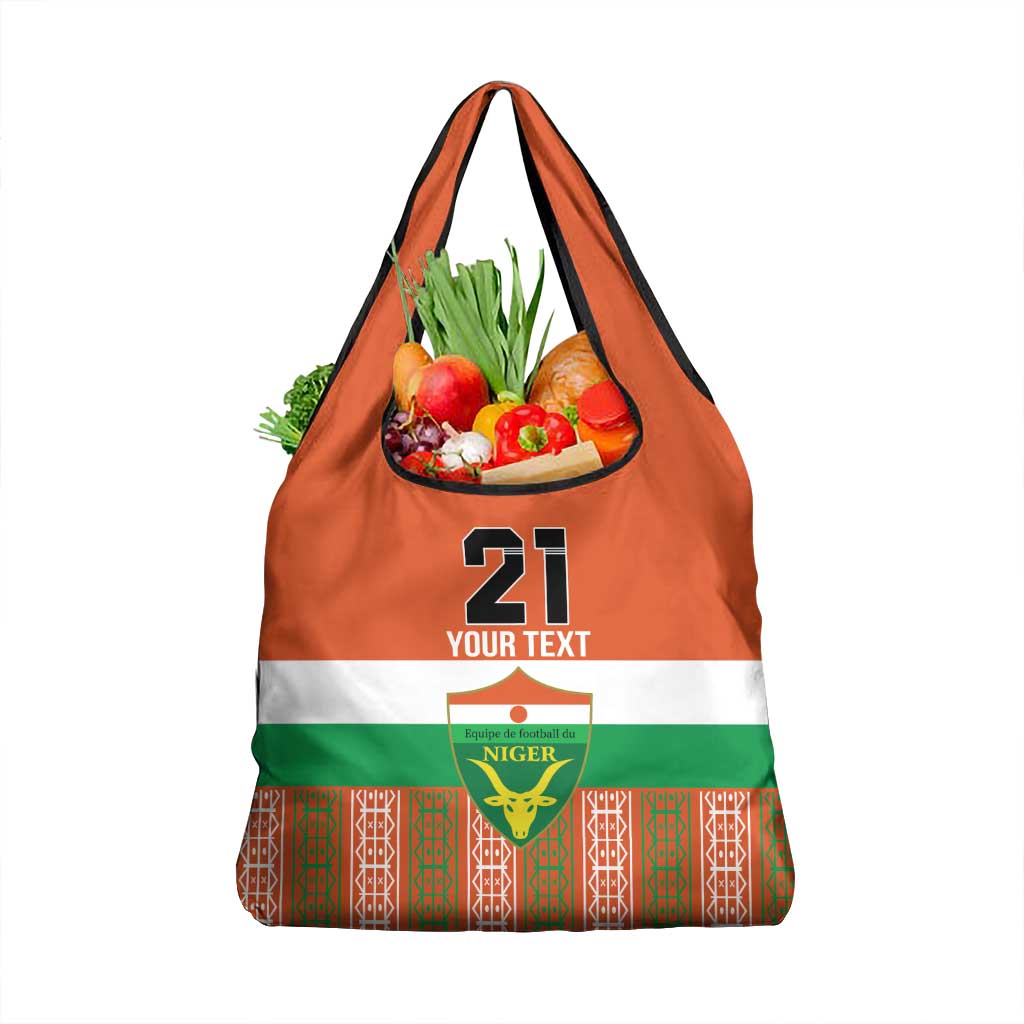 Equipe de Football Du Niger Custom Grocery Bag