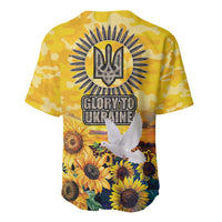 Glory to Ukraine Baseball Jersey Sunflower Field Modern Art