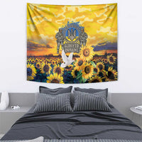 Glory to Ukraine Tapestry Sunflower Field Modern Art