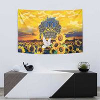 Glory to Ukraine Tapestry Sunflower Field Modern Art