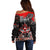 Canada National Aboriginal Day Off Shoulder Sweater Indigenous Art Stylization - Wonder Print Shop