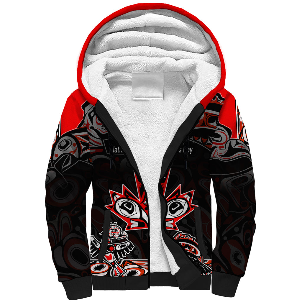 custom-canada-national-aboriginal-day-sherpa-hoodie-indigenous-art-stylization