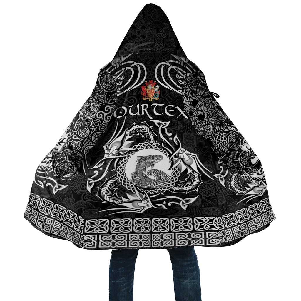 Personalized Carmarthenshire Sir Gaerfyrddin Cloak Black Deer Stag Celtic-inspired - Wonder Print Shop