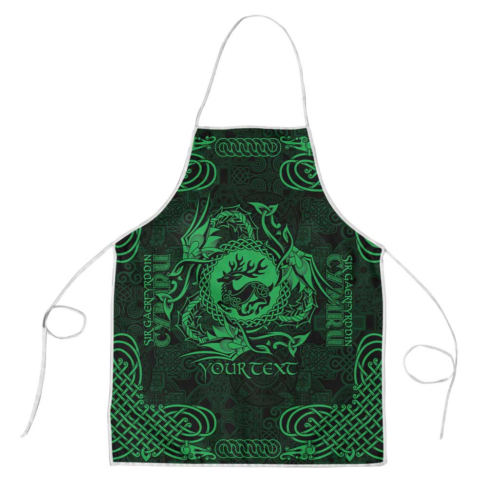 Personalized Carmarthenshire Sir Gaerfyrddin Apron Green Deer Stag Celtic-inspired - Wonder Print Shop