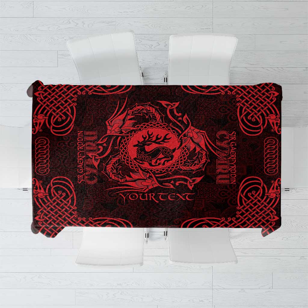 Personalized Carmarthenshire Sir Gaerfyrddin Tablecloth Red Deer Stag Celtic-inspired - Wonder Print Shop