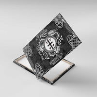 Personalized Flintshire Sir y Fflint Canvas Wall Art Black Four Choughs Celtic-inspired - Wonder Print Shop