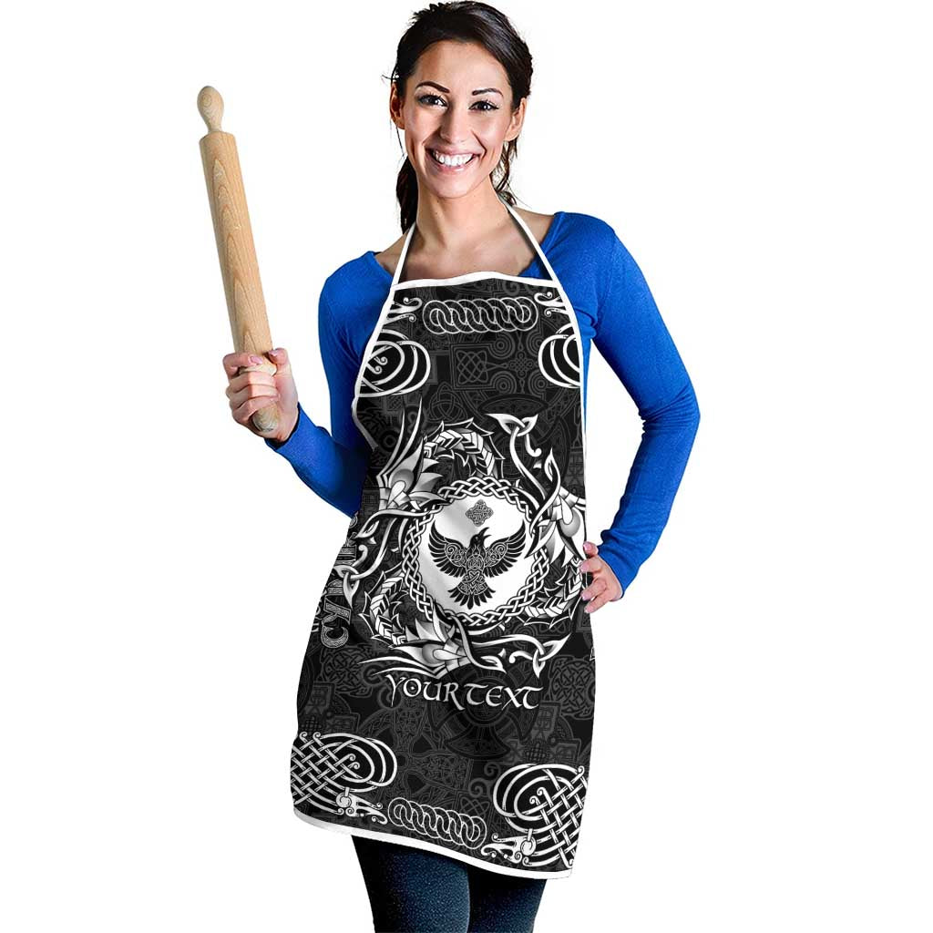 Personalized Glamorgan Morgannwg Apron Black Raven Celtic-inspired - Wonder Print Shop
