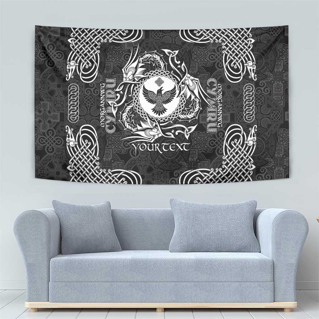Personalized Glamorgan Morgannwg Tapestry Black Raven Celtic-inspired - Wonder Print Shop