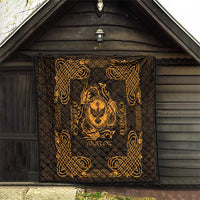 Personalized Glamorgan Morgannwg Quilt Gold Raven Celtic-inspired - Wonder Print Shop