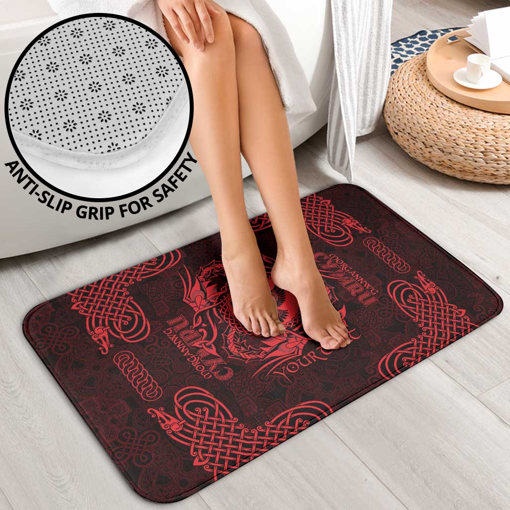 Personalized Glamorgan Morgannwg Bathroom Set Red Raven Celtic-inspired - Wonder Print Shop