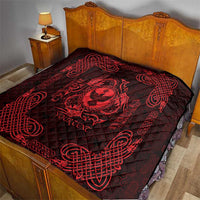Personalized Glamorgan Morgannwg Quilt Red Raven Celtic-inspired - Wonder Print Shop