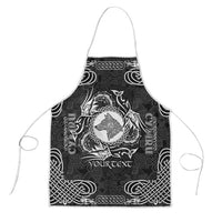 Personalized Merionethshire Meirionnydd Apron Black Wolf Celtic-inspired - Wonder Print Shop