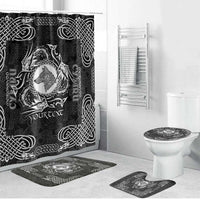 Personalized Merionethshire Meirionnydd Bathroom Set Black Wolf Celtic-inspired - Wonder Print Shop
