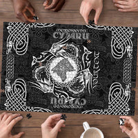 Personalized Merionethshire Meirionnydd Puzzle Black Wolf Celtic-inspired - Wonder Print Shop
