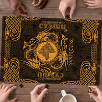 Personalized Merionethshire Meirionnydd Puzzle Gold Wolf Celtic-inspired - Wonder Print Shop
