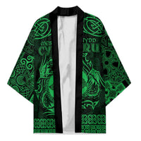 Personalized Merionethshire Meirionnydd Kimono Green Wolf Celtic-inspired - Wonder Print Shop