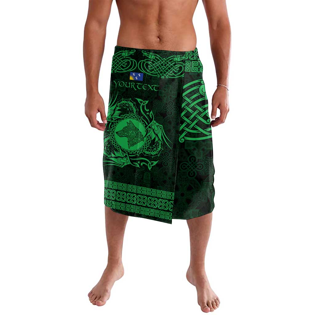 Personalized Merionethshire Meirionnydd Lavalava Green Wolf Celtic-inspired - Wonder Print Shop