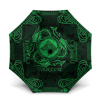 Personalized Merionethshire Meirionnydd Umbrella Green Wolf Celtic-inspired - Wonder Print Shop