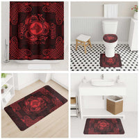 Personalized Merionethshire Meirionnydd Bathroom Set Red Wolf Celtic-inspired - Wonder Print Shop