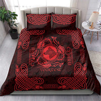 Personalized Merionethshire Meirionnydd Bedding Set Red Wolf Celtic-inspired - Wonder Print Shop