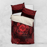 Personalized Merionethshire Meirionnydd Bedding Set Red Wolf Celtic-inspired - Wonder Print Shop