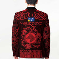 Personalized Merionethshire Meirionnydd Blazer Red Wolf Celtic-inspired - Wonder Print Shop