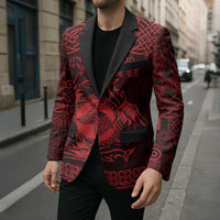 Personalized Merionethshire Meirionnydd Blazer Red Wolf Celtic-inspired - Wonder Print Shop