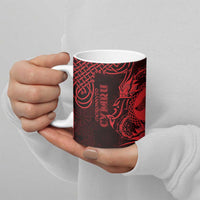 Personalized Merionethshire Meirionnydd Ceramic Mug Red Wolf Celtic-inspired - Wonder Print Shop