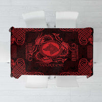 Personalized Merionethshire Meirionnydd Tablecloth Red Wolf Celtic-inspired - Wonder Print Shop