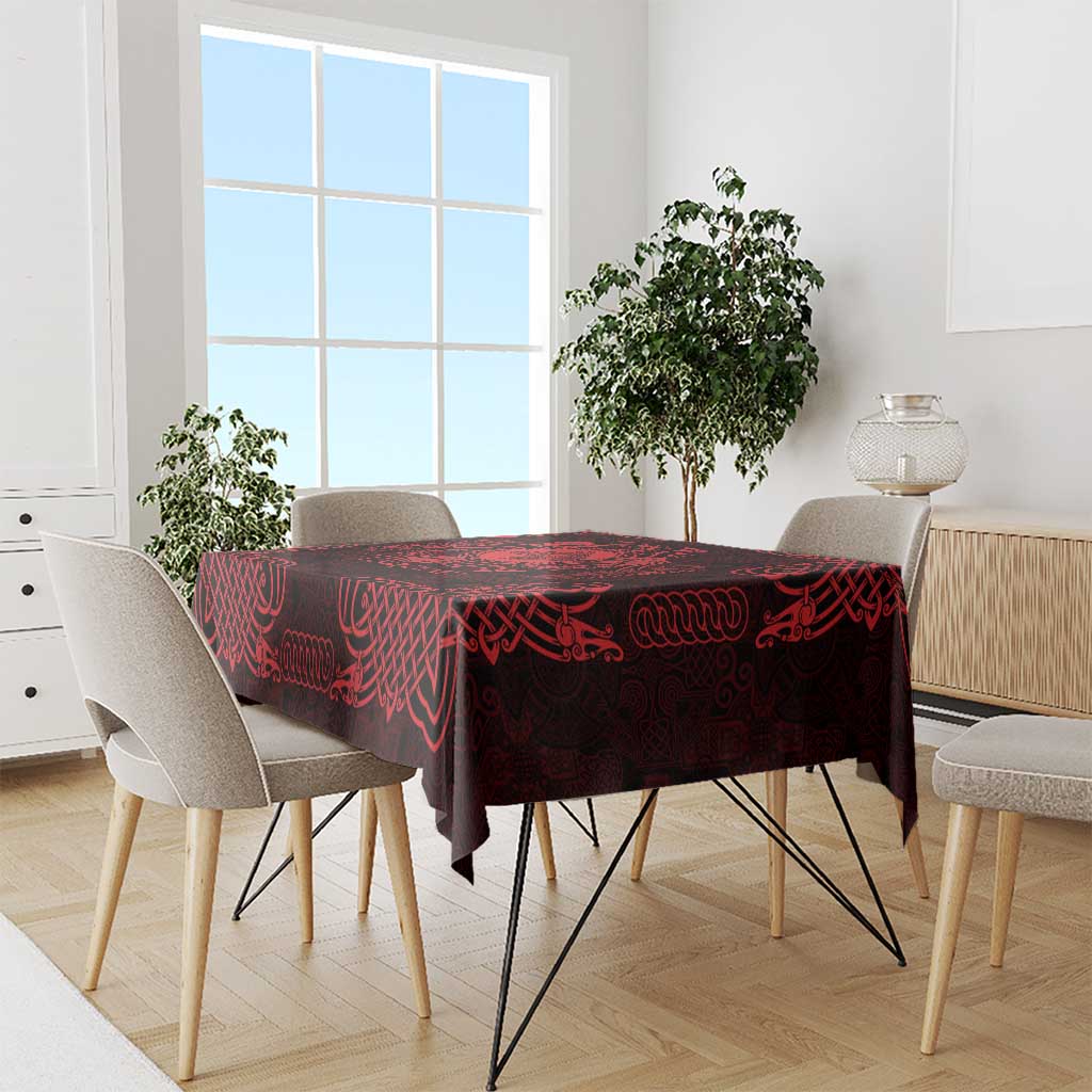 Personalized Merionethshire Meirionnydd Tablecloth Red Wolf Celtic-inspired - Wonder Print Shop