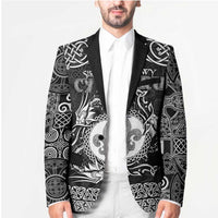Personalized Monmouthshire Sir Fynwy Blazer Black Fleur-de-lis Celtic-inspired - Wonder Print Shop