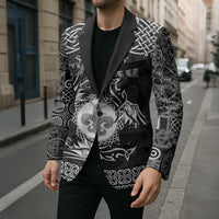 Personalized Monmouthshire Sir Fynwy Blazer Black Fleur-de-lis Celtic-inspired - Wonder Print Shop