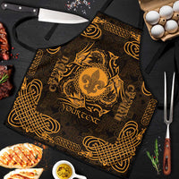 Personalized Monmouthshire Sir Fynwy Apron Gold Fleur-de-lis Celtic-inspired - Wonder Print Shop