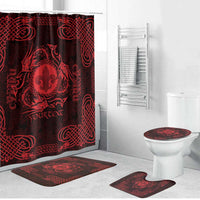 Personalized Monmouthshire Sir Fynwy Bathroom Set Red Fleur-de-lis Celtic-inspired - Wonder Print Shop