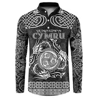 Personalized Montgomeryshire Sir Drefaldwyn Button Sweatshirt Black Water Triskele Celtic-inspired - Wonder Print Shop