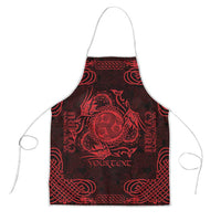 Personalized Montgomeryshire Sir Drefaldwyn Apron Red Water Triskele Celtic-inspired - Wonder Print Shop