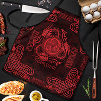 Personalized Montgomeryshire Sir Drefaldwyn Apron Red Water Triskele Celtic-inspired - Wonder Print Shop