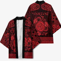 Personalized Montgomeryshire Sir Drefaldwyn Kimono Red Water Triskele Celtic-inspired - Wonder Print Shop