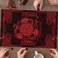 Personalized Montgomeryshire Sir Drefaldwyn Puzzle Red Water Triskele Celtic-inspired - Wonder Print Shop