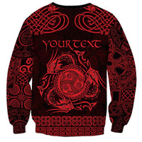 Personalized Montgomeryshire Sir Drefaldwyn Sweatshirt Red Water Triskele Celtic-inspired - Wonder Print Shop