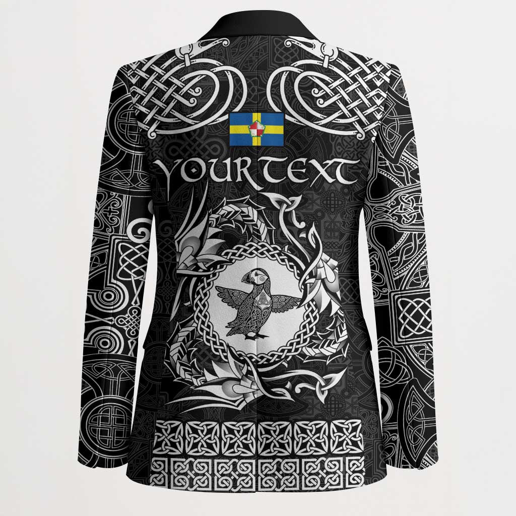 Personalized Pembrokeshire Sir Benfro Blazer Black Puffin Celtic-inspired - Wonder Print Shop