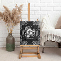 Personalized Pembrokeshire Sir Benfro Canvas Wall Art Black Puffin Celtic-inspired - Wonder Print Shop