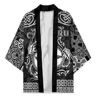 Personalized Pembrokeshire Sir Benfro Kimono Black Puffin Celtic-inspired - Wonder Print Shop
