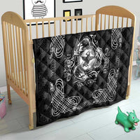 Personalized Pembrokeshire Sir Benfro Quilt Black Puffin Celtic-inspired - Wonder Print Shop