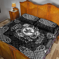 Personalized Pembrokeshire Sir Benfro Quilt Bed Set Black Puffin Celtic-inspired - Wonder Print Shop
