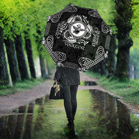 Personalized Pembrokeshire Sir Benfro Umbrella Black Puffin Celtic-inspired - Wonder Print Shop