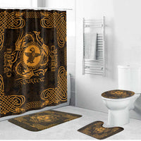 Personalized Pembrokeshire Sir Benfro Bathroom Set Gold Puffin Celtic-inspired - Wonder Print Shop
