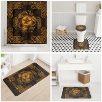 Personalized Pembrokeshire Sir Benfro Bathroom Set Gold Puffin Celtic-inspired - Wonder Print Shop